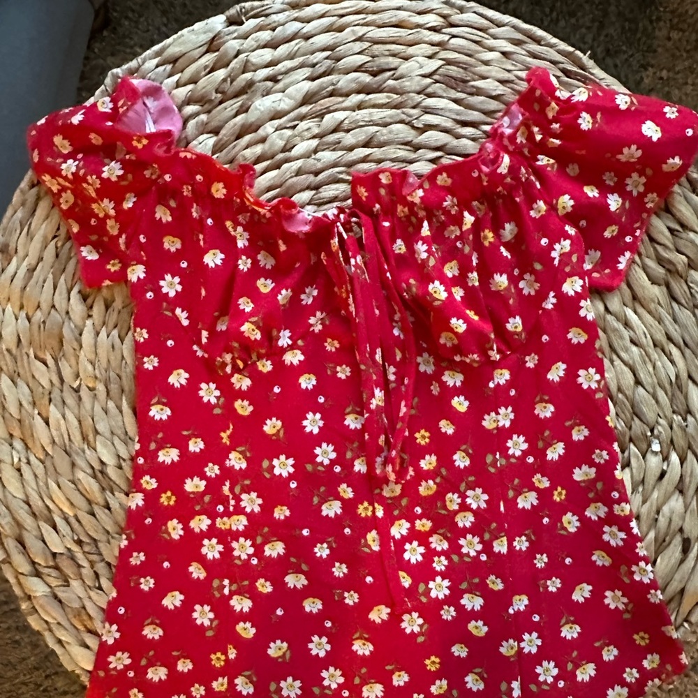 Shein Floral Ruffle Dress
